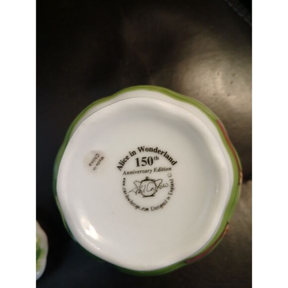 Disney Alice in Wonderland Sugar Bowl Mad hatter Tweedle Dee Tweedle Dum - Picture 3 of 8